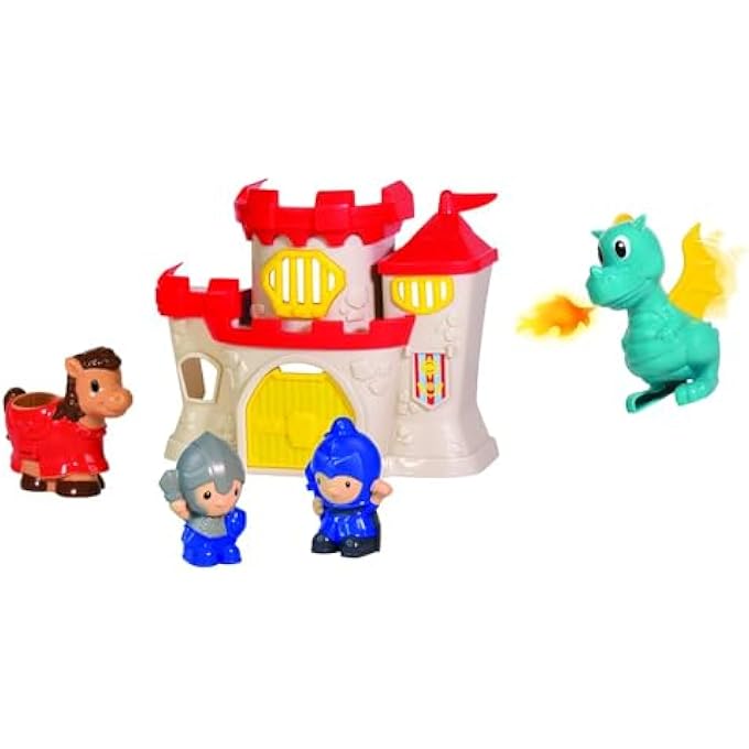 LITTLE LEARNERS KNIGHTS CASTLE - RIDEABLE NOBLE HORSE, OPEN AND CLOSE GATE, ACCESSORIES INCLUDED, 12M+ - Image 1
